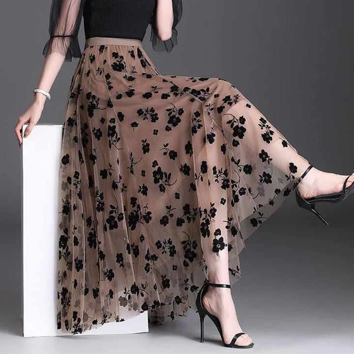 Valencia Bloom Mesh Skirt