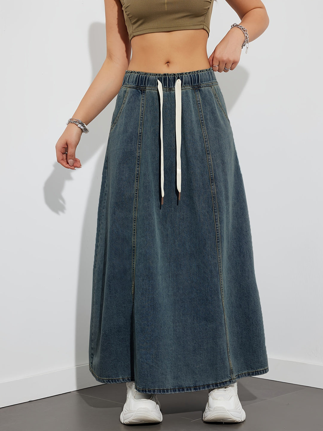 Sloane Denim Maxi Skirt