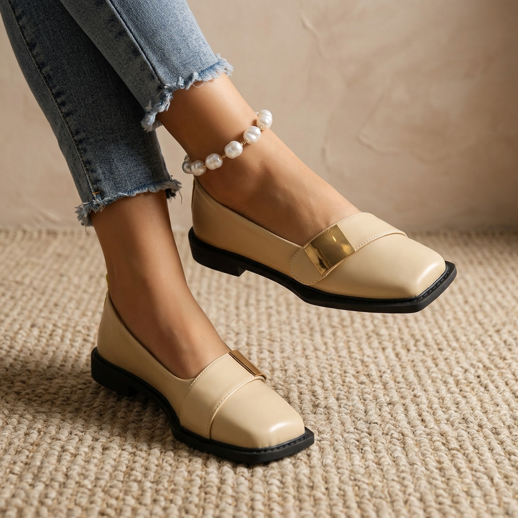 Product image for Women Sexy Sandals Elegant Square Toe Causal Flat Shoes for Women Fashion Low Heels Sandals Brand Designer Women Party Shoes